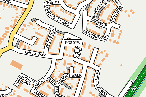 PO8 0YW map - OS OpenMap – Local (Ordnance Survey)