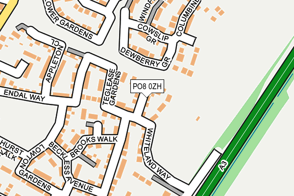 PO8 0ZH map - OS OpenMap – Local (Ordnance Survey)