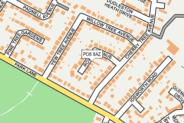 PO8 8AZ map - OS OpenMap – Local (Ordnance Survey)