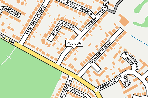 PO8 8BA map - OS OpenMap – Local (Ordnance Survey)