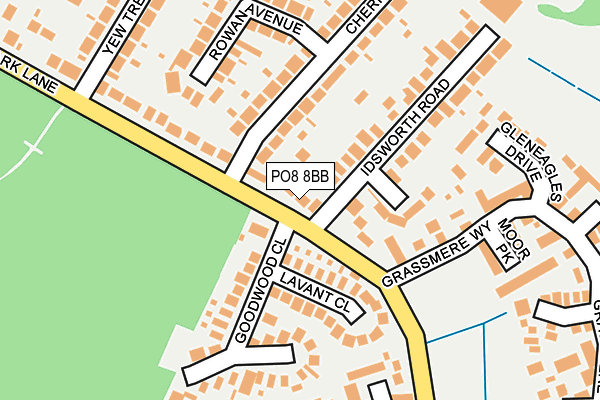 PO8 8BB map - OS OpenMap – Local (Ordnance Survey)