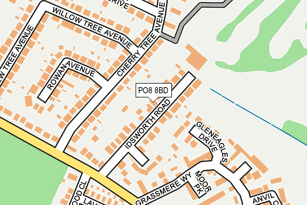 PO8 8BD map - OS OpenMap – Local (Ordnance Survey)