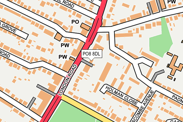 PO8 8DL map - OS OpenMap – Local (Ordnance Survey)