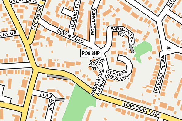 PO8 8HP map - OS OpenMap – Local (Ordnance Survey)