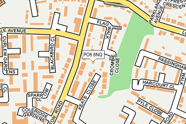 PO8 8NQ map - OS OpenMap – Local (Ordnance Survey)