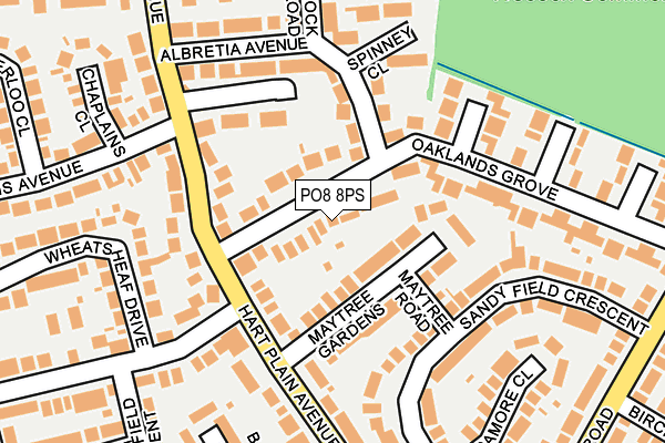 PO8 8PS map - OS OpenMap – Local (Ordnance Survey)