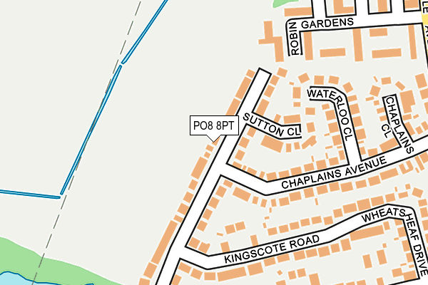 PO8 8PT map - OS OpenMap – Local (Ordnance Survey)