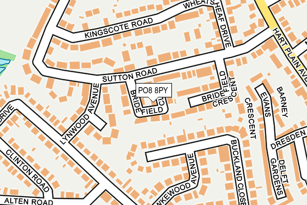 PO8 8PY map - OS OpenMap – Local (Ordnance Survey)