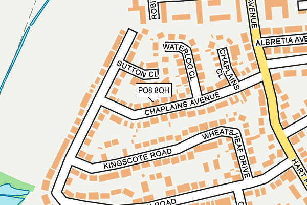 PO8 8QH map - OS OpenMap – Local (Ordnance Survey)