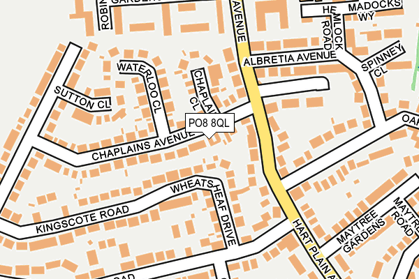 PO8 8QL map - OS OpenMap – Local (Ordnance Survey)