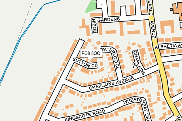 PO8 8QQ map - OS OpenMap – Local (Ordnance Survey)