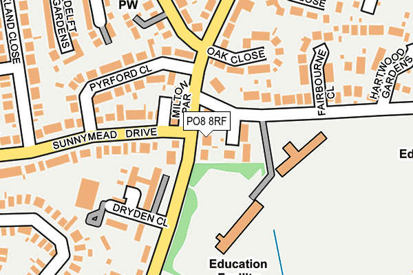 PO8 8RF map - OS OpenMap – Local (Ordnance Survey)