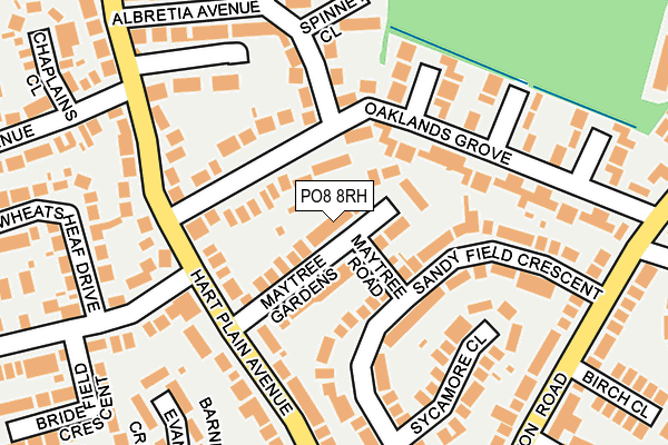 PO8 8RH map - OS OpenMap – Local (Ordnance Survey)