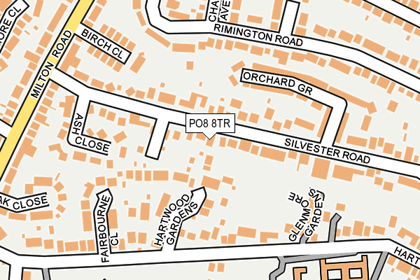 PO8 8TR map - OS OpenMap – Local (Ordnance Survey)