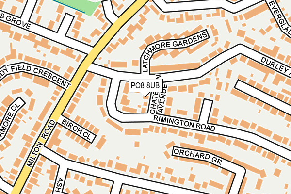 PO8 8UB map - OS OpenMap – Local (Ordnance Survey)