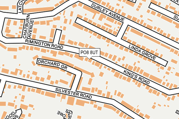 PO8 8UT map - OS OpenMap – Local (Ordnance Survey)