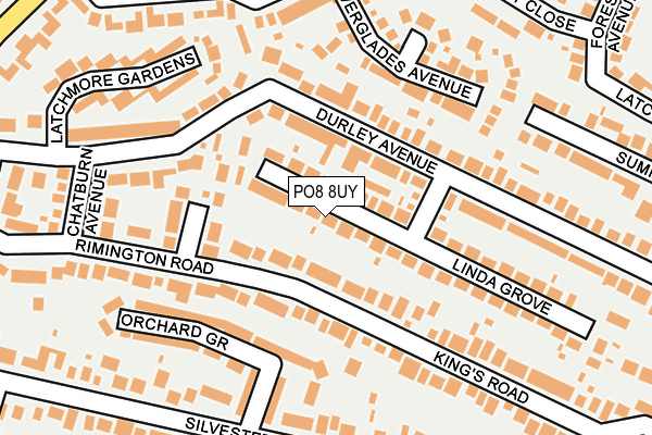 PO8 8UY map - OS OpenMap – Local (Ordnance Survey)