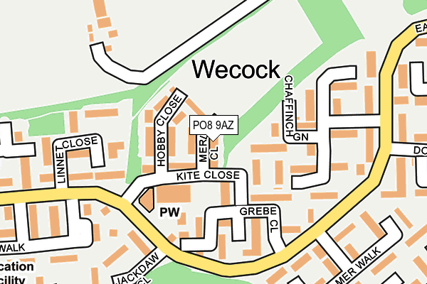 PO8 9AZ map - OS OpenMap – Local (Ordnance Survey)