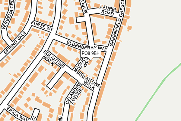 PO8 9BH map - OS OpenMap – Local (Ordnance Survey)