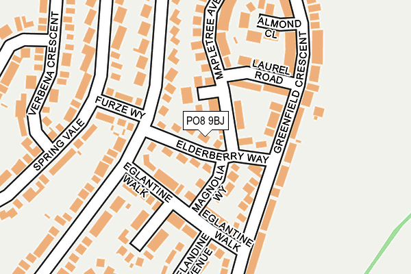 PO8 9BJ map - OS OpenMap – Local (Ordnance Survey)