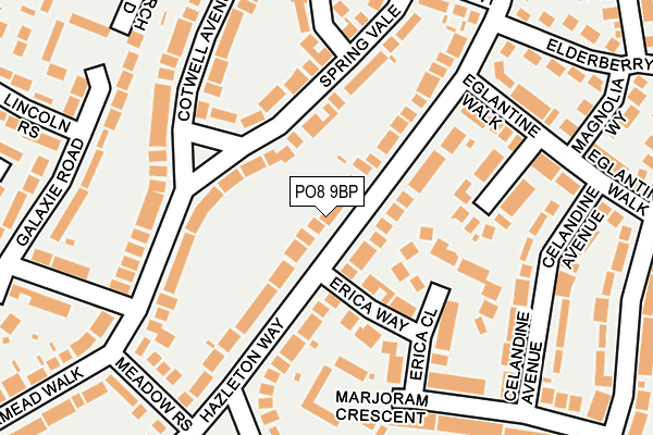 PO8 9BP map - OS OpenMap – Local (Ordnance Survey)