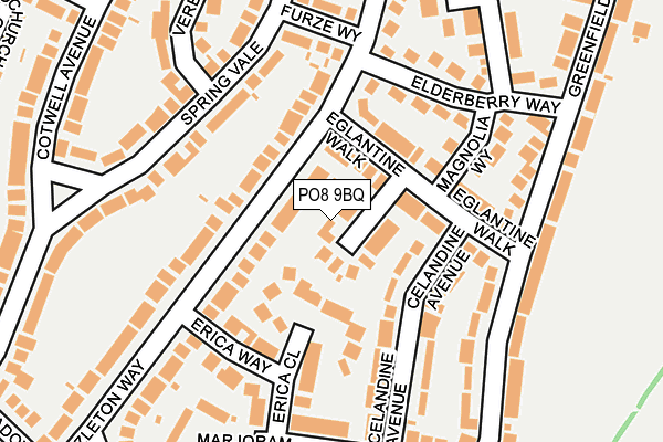 PO8 9BQ map - OS OpenMap – Local (Ordnance Survey)