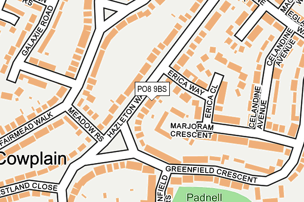 PO8 9BS map - OS OpenMap – Local (Ordnance Survey)