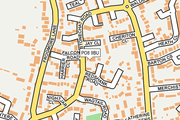 PO8 9BU map - OS OpenMap – Local (Ordnance Survey)