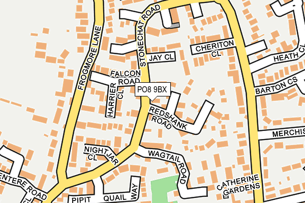 PO8 9BX map - OS OpenMap – Local (Ordnance Survey)