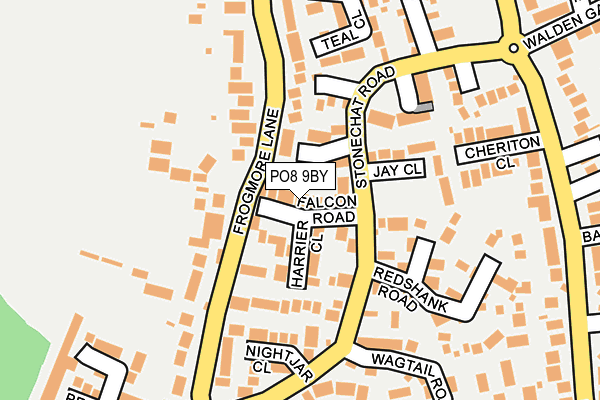 PO8 9BY map - OS OpenMap – Local (Ordnance Survey)