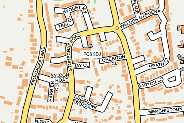 PO8 9DJ map - OS OpenMap – Local (Ordnance Survey)