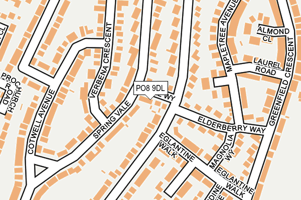 PO8 9DL map - OS OpenMap – Local (Ordnance Survey)
