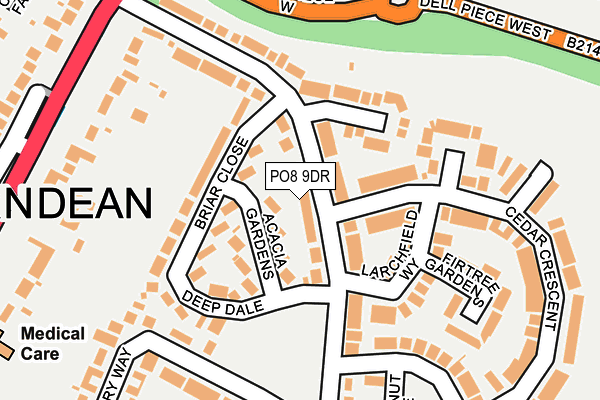 PO8 9DR map - OS OpenMap – Local (Ordnance Survey)