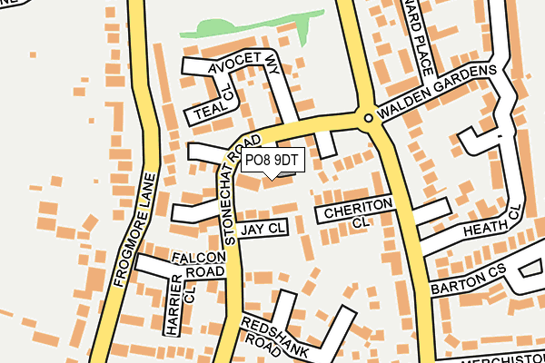 PO8 9DT map - OS OpenMap – Local (Ordnance Survey)