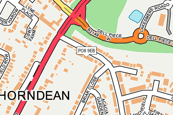 PO8 9EB map - OS OpenMap – Local (Ordnance Survey)