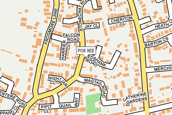 PO8 9EE map - OS OpenMap – Local (Ordnance Survey)