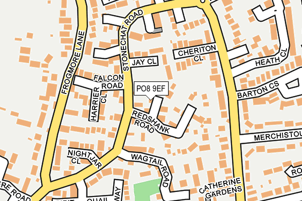 PO8 9EF map - OS OpenMap – Local (Ordnance Survey)