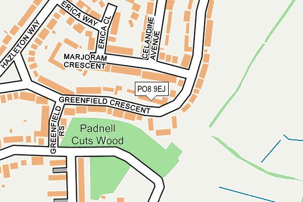 PO8 9EJ map - OS OpenMap – Local (Ordnance Survey)