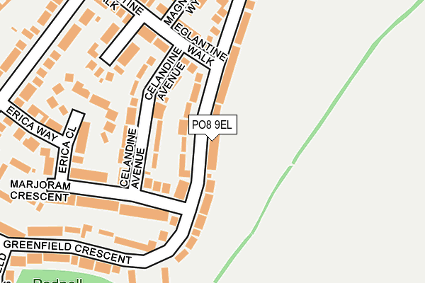 PO8 9EL map - OS OpenMap – Local (Ordnance Survey)