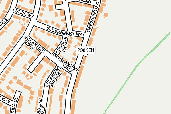 PO8 9EN map - OS OpenMap – Local (Ordnance Survey)