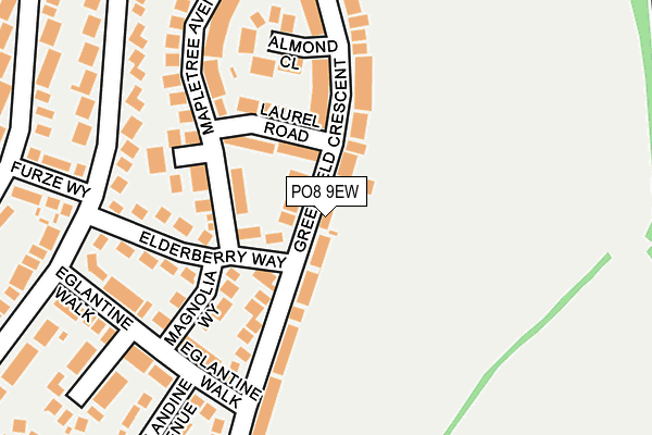 PO8 9EW map - OS OpenMap – Local (Ordnance Survey)