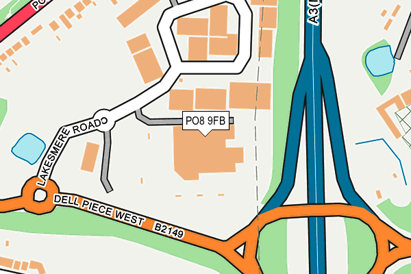 PO8 9FB map - OS OpenMap – Local (Ordnance Survey)