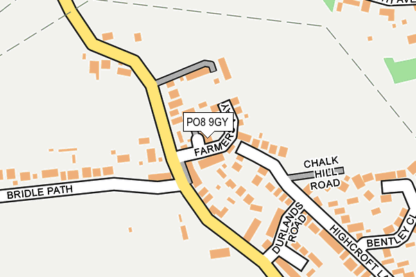 PO8 9GY map - OS OpenMap – Local (Ordnance Survey)