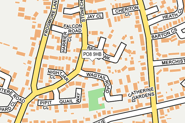 PO8 9HB map - OS OpenMap – Local (Ordnance Survey)