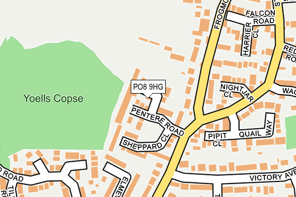 PO8 9HG map - OS OpenMap – Local (Ordnance Survey)