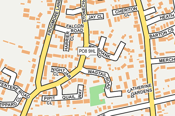 PO8 9HL map - OS OpenMap – Local (Ordnance Survey)