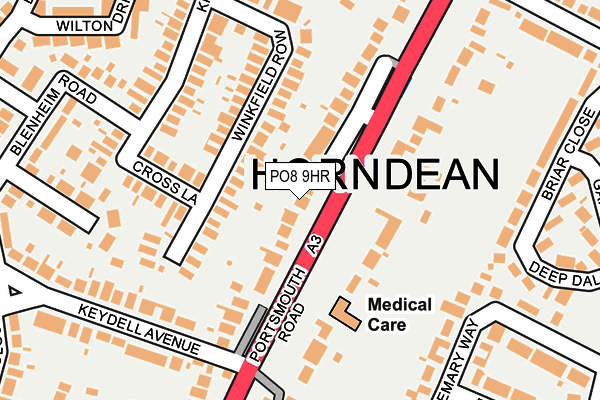 PO8 9HR map - OS OpenMap – Local (Ordnance Survey)