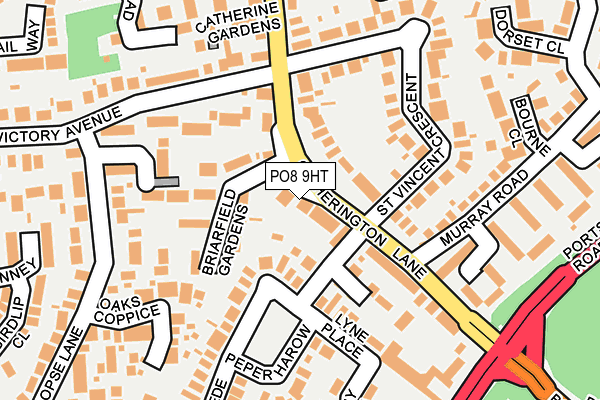 PO8 9HT map - OS OpenMap – Local (Ordnance Survey)