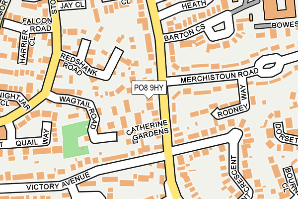 PO8 9HY map - OS OpenMap – Local (Ordnance Survey)