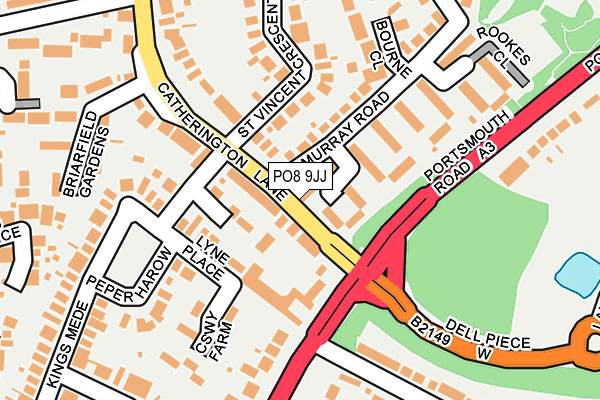 PO8 9JJ map - OS OpenMap – Local (Ordnance Survey)